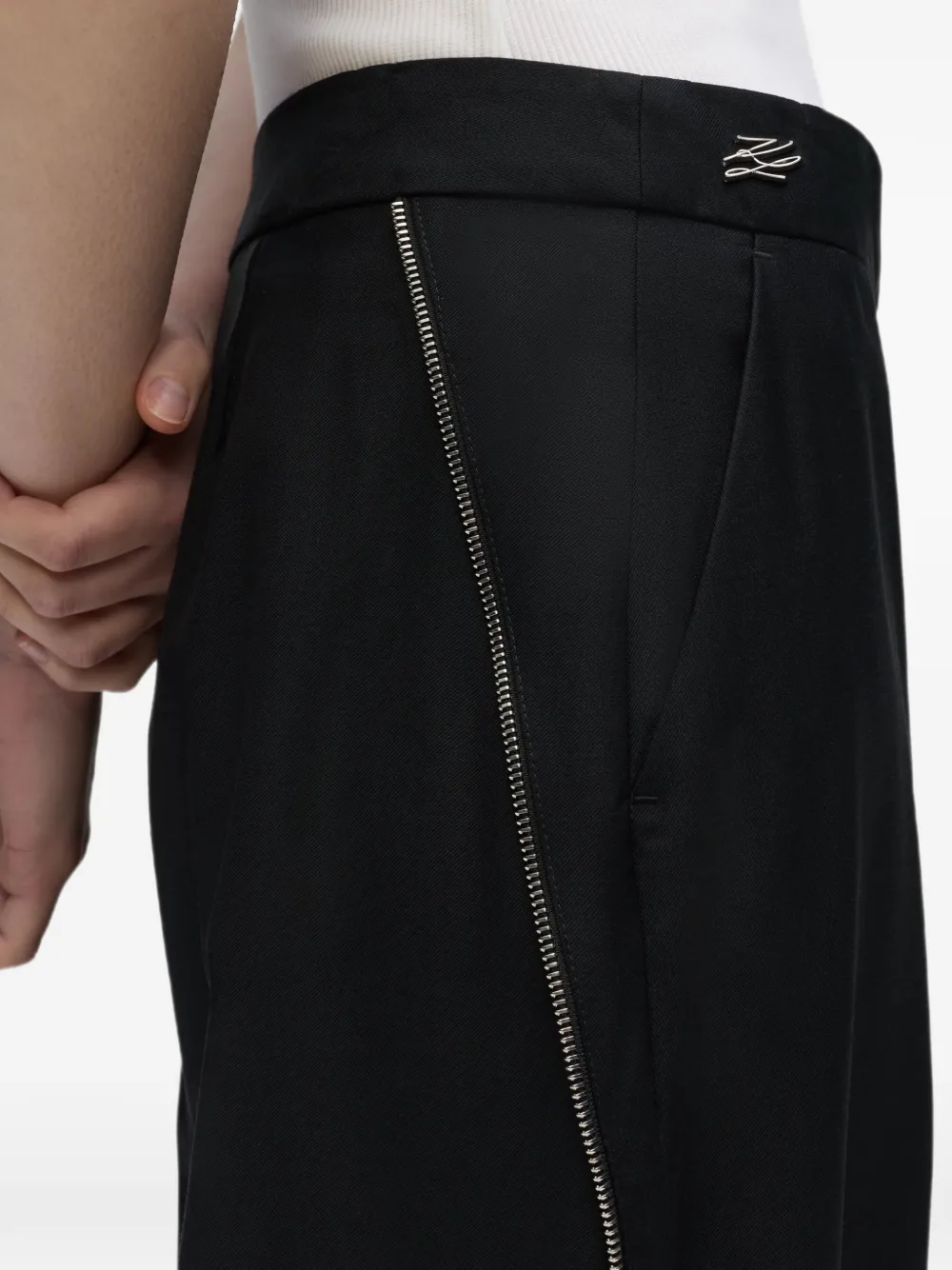 Karl Lagerfeld Broek met barrelpijpen Zwart
