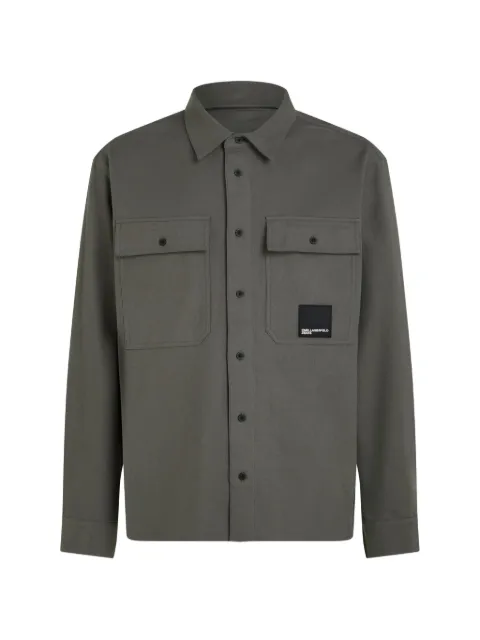 Karl Lagerfeld Jeans logo-patch flannel shirt