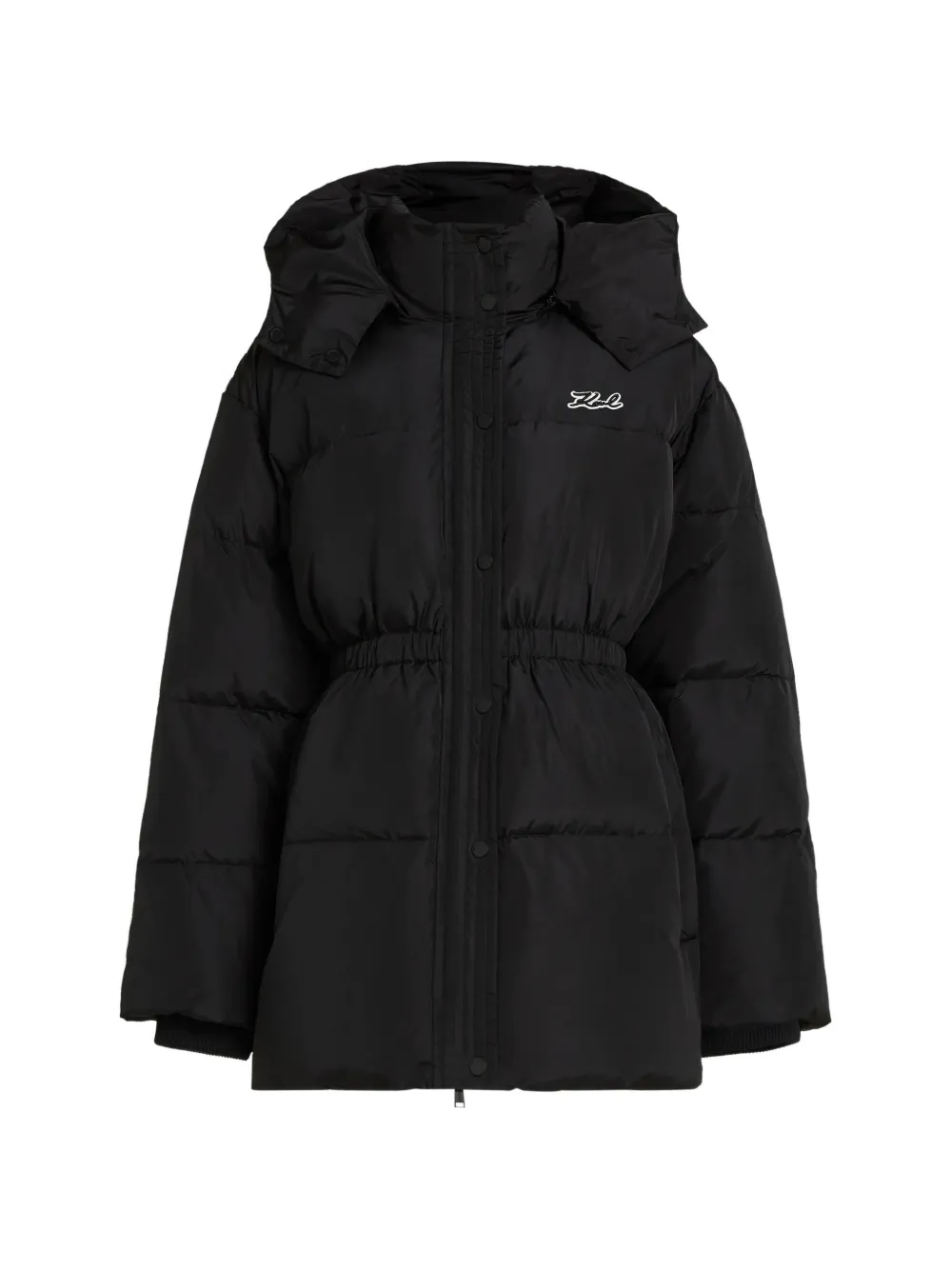 Karl Lagerfeld Gesteppte Midijacke - Schwarz