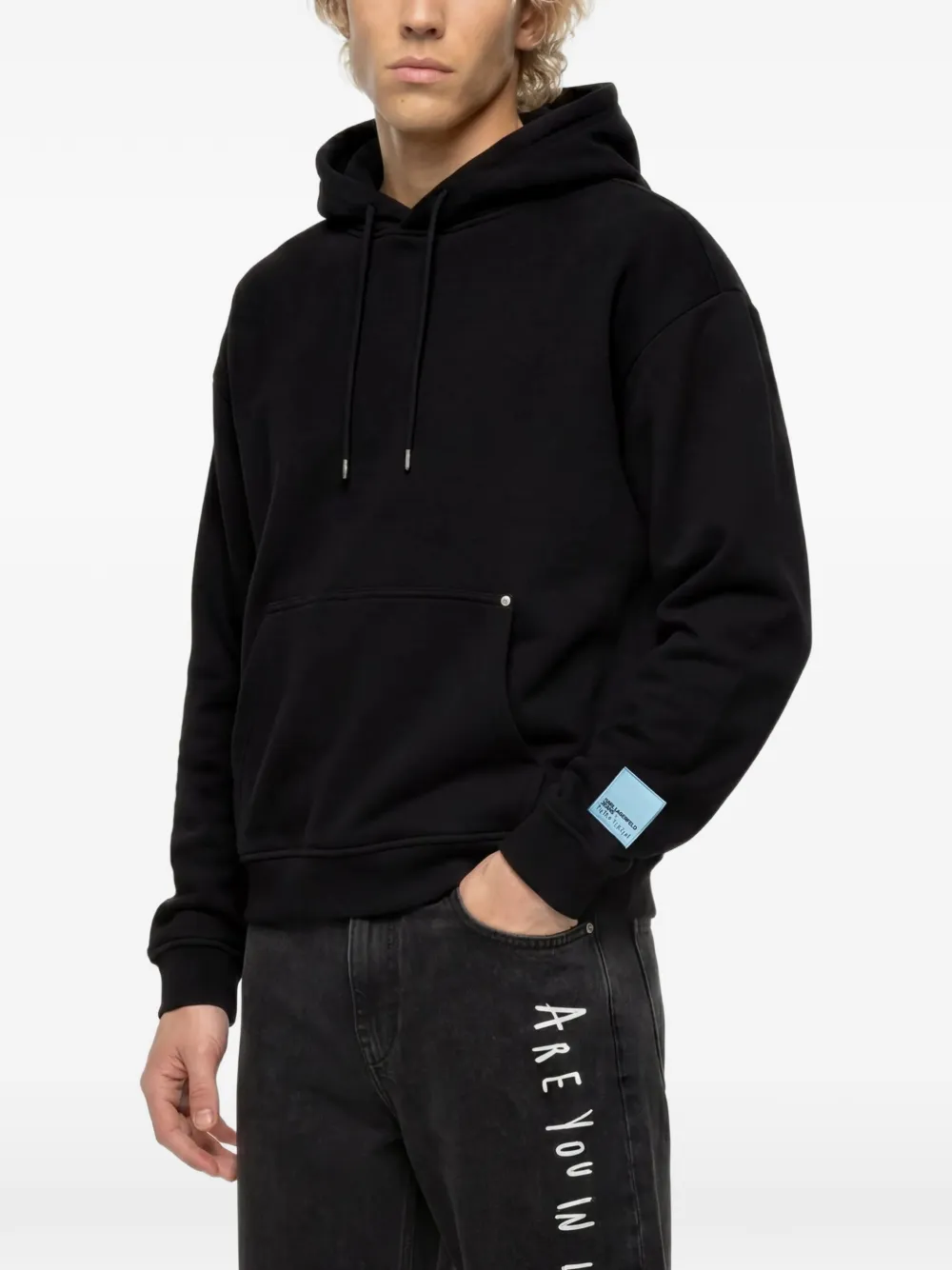 Karl Lagerfeld Jeans x Pietro Terzini boxy hoodie Zwart