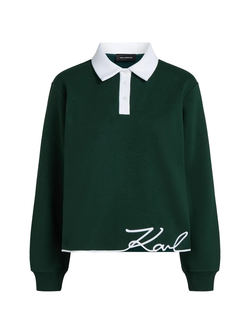 Karl Lagerfeld signature polo sweatshirt - Verde