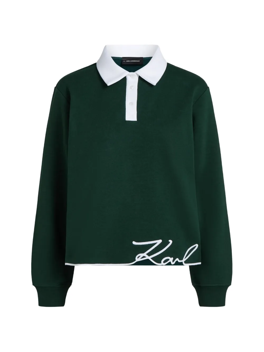 Karl Lagerfeld signature polo sweatshirt - Verde