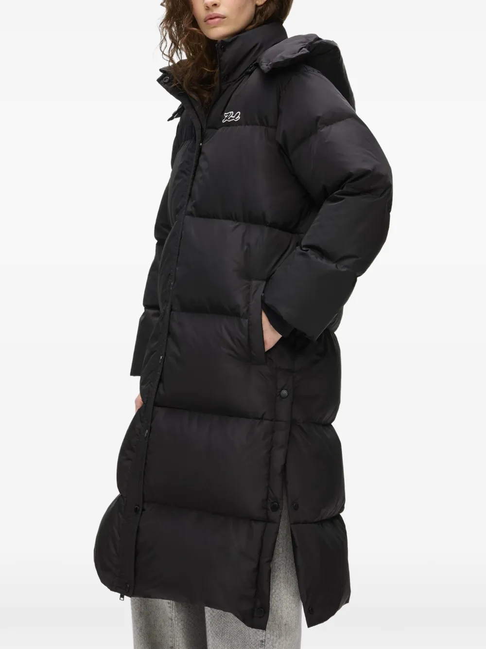 Karl Lagerfeld Donsjack met capuchon Zwart