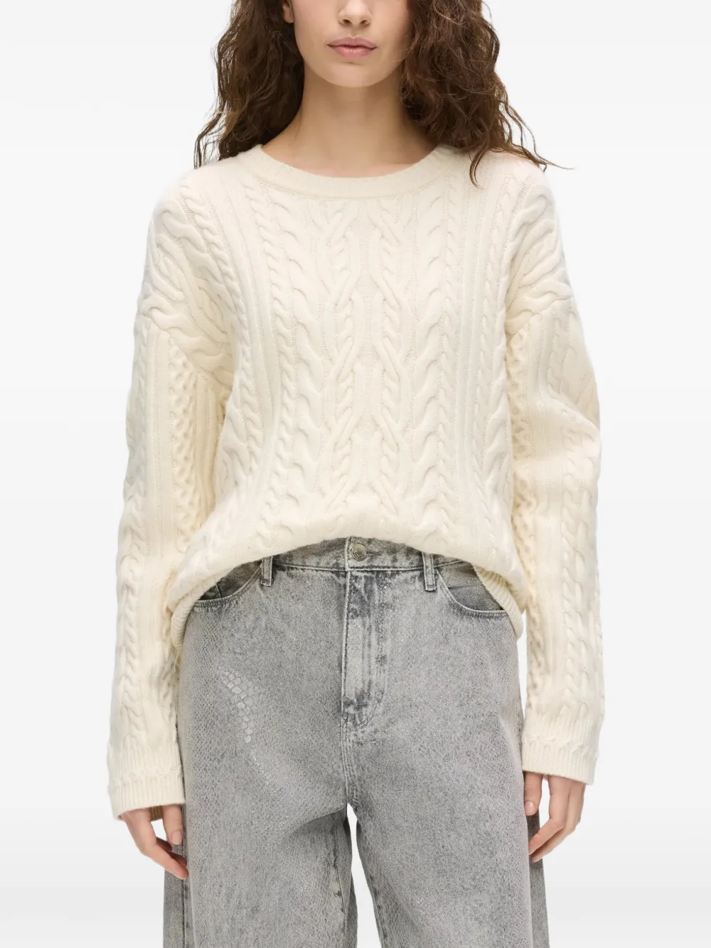 Karl Lagerfeld Grofgebreide trui Beige