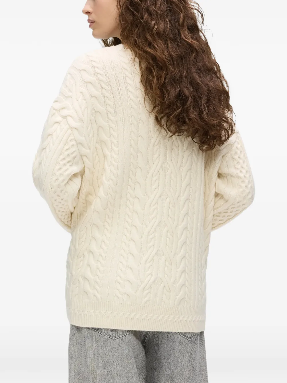 Karl Lagerfeld Grofgebreide trui Beige