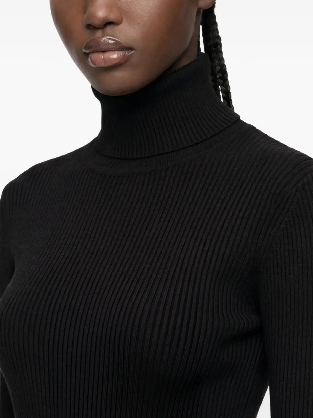 Karl Lagerfeld Jeans lightweight roll-neck sweater Zwart