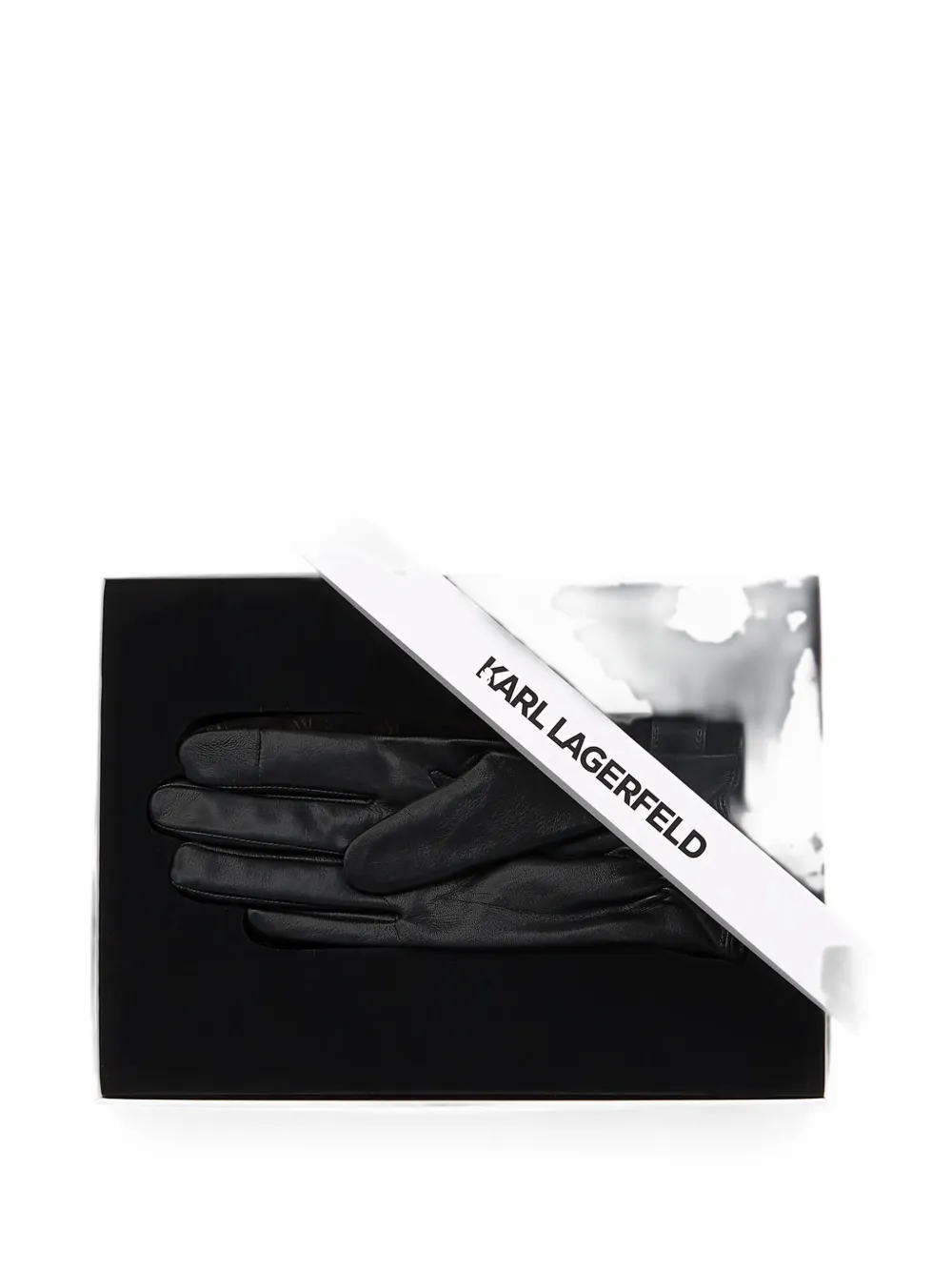 Karl Lagerfeld K Autograph suède handschoenen Zwart