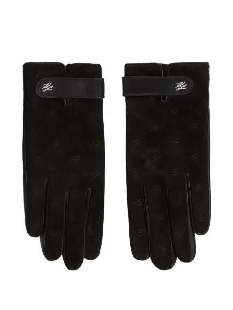 Karl Lagerfeld gants K/Autograph en daim