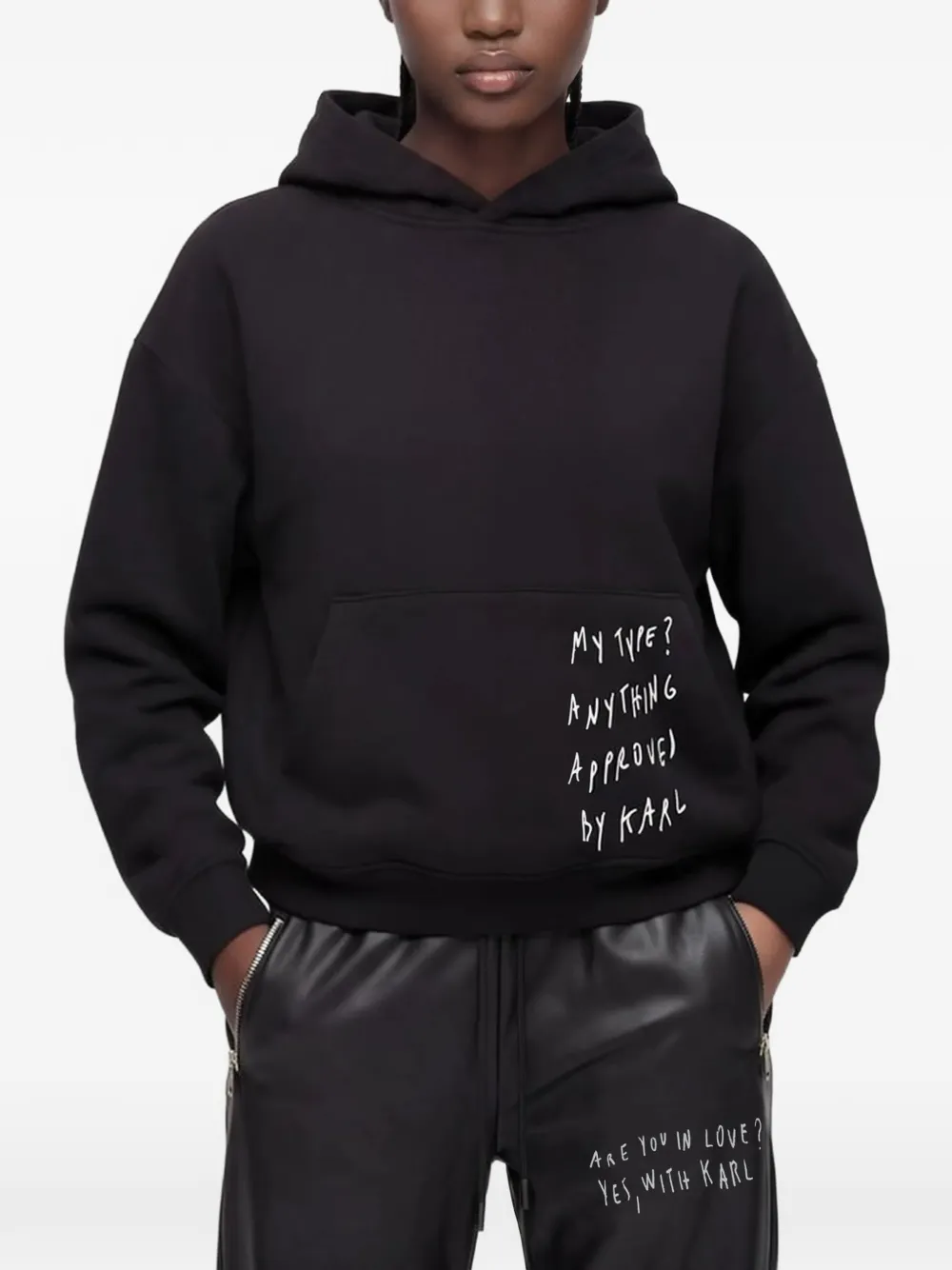 Karl Lagerfeld Jeans x Pietro Terzini boxy hoodie Zwart