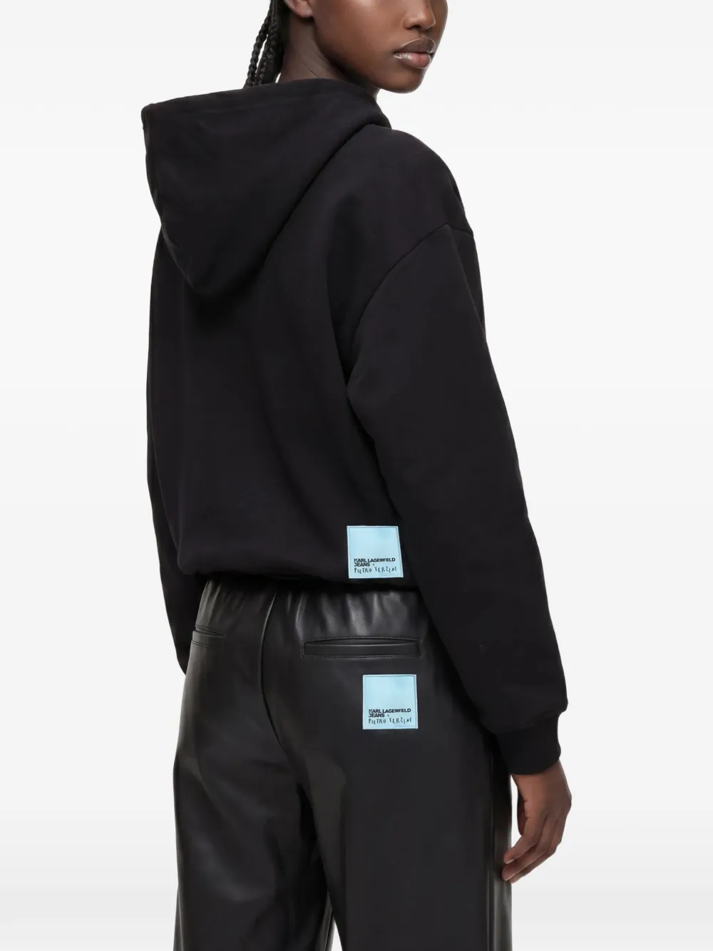 Karl Lagerfeld Jeans x Pietro Terzini boxy hoodie Zwart