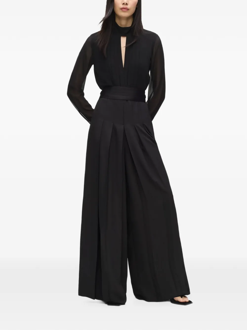 Karl Lagerfeld Geplooid jumpsuit Zwart