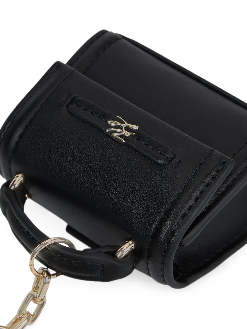 Karl Lagerfeld K Autograph sleutelhanger met duimring Zwart