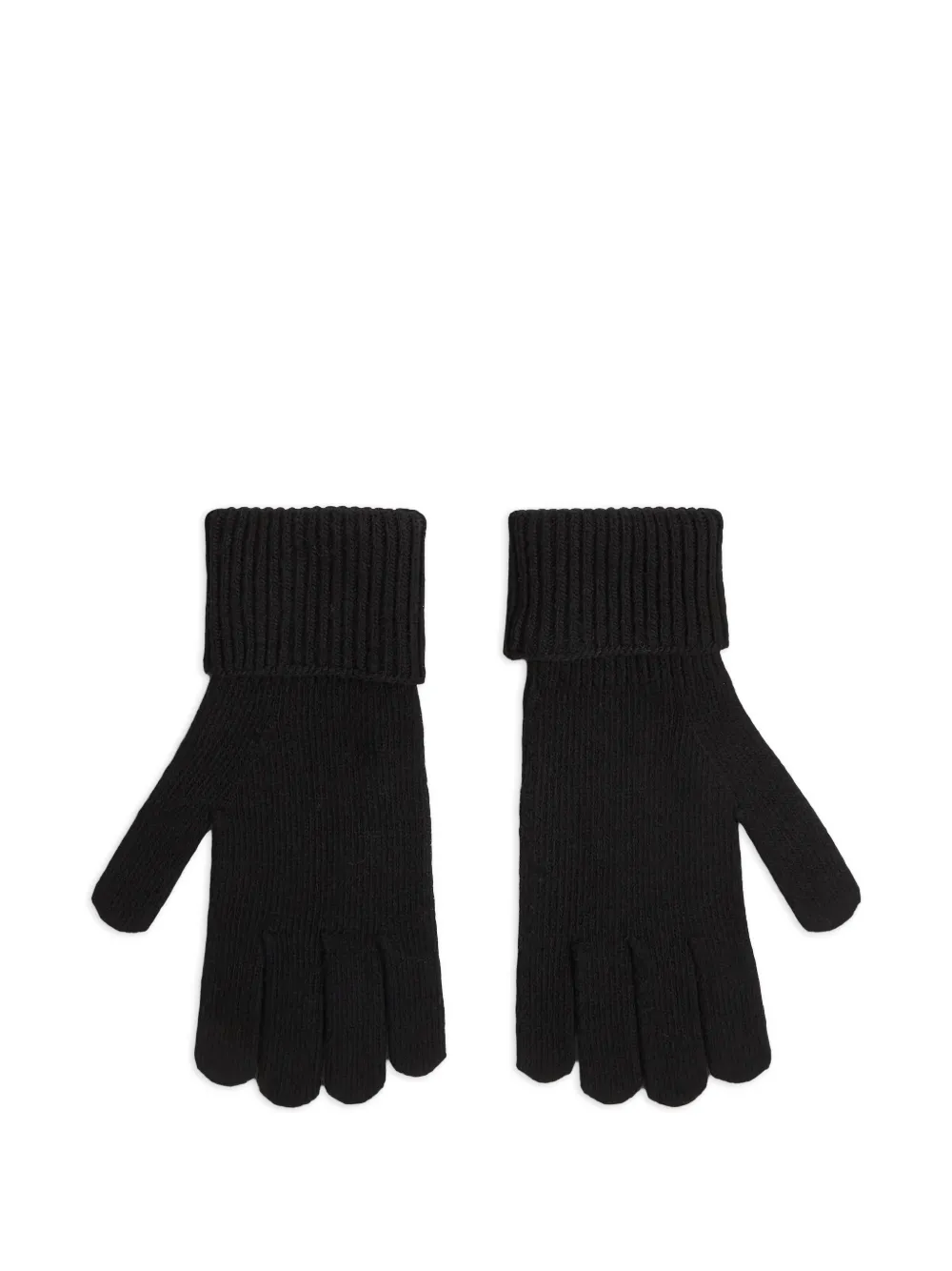 Karl Lagerfeld Gebreide handschoenen met logoplakkaat Zwart