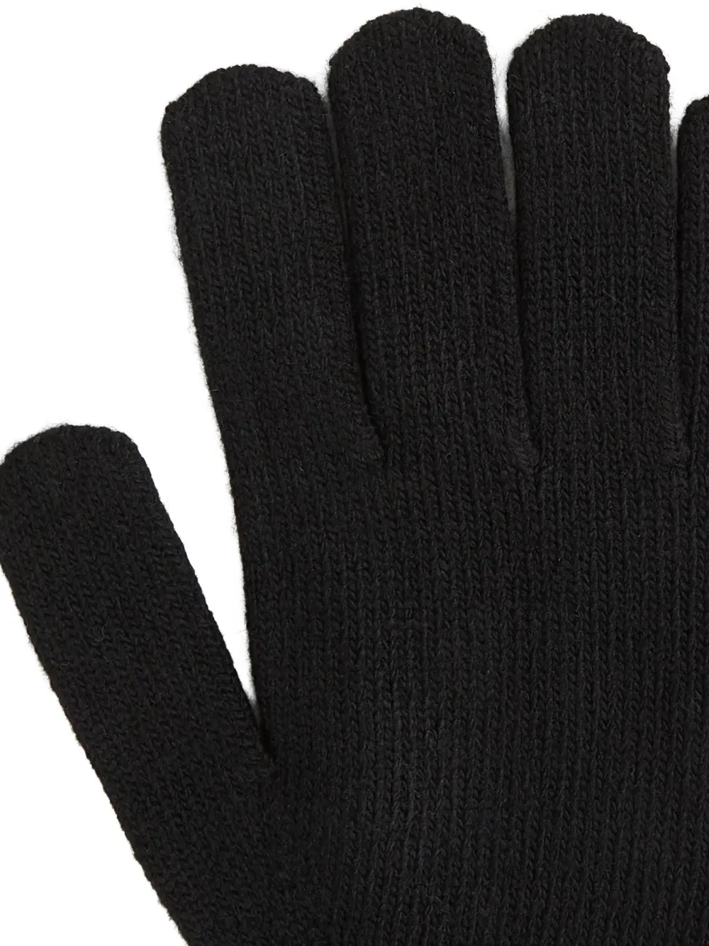 Karl Lagerfeld Gebreide handschoenen met logoplakkaat Zwart