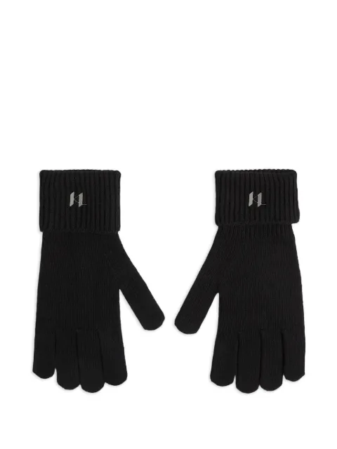 Karl Lagerfeld logo-plaque knit gloves