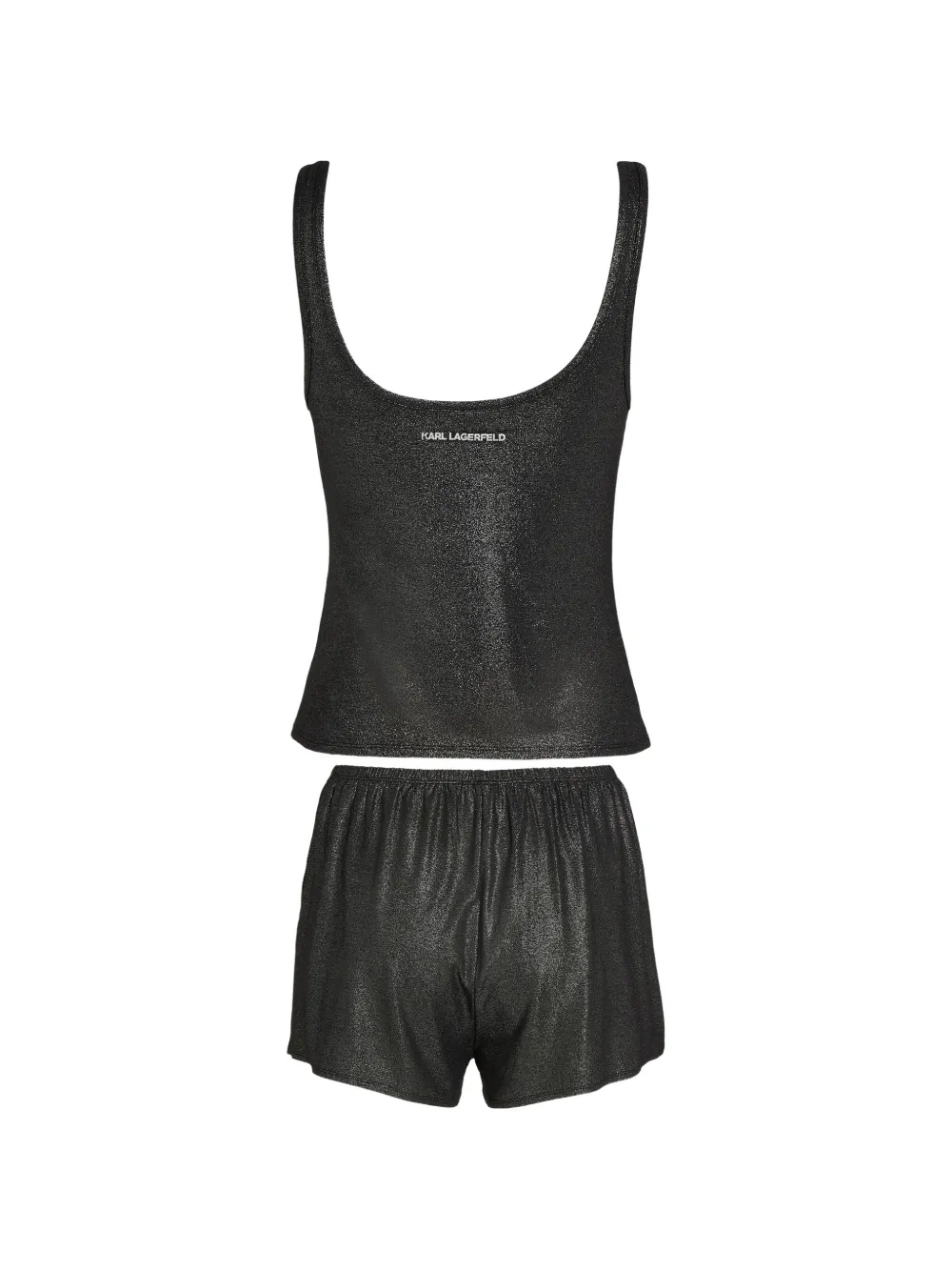 Karl Lagerfeld Ikon pyjama met glitters Zwart