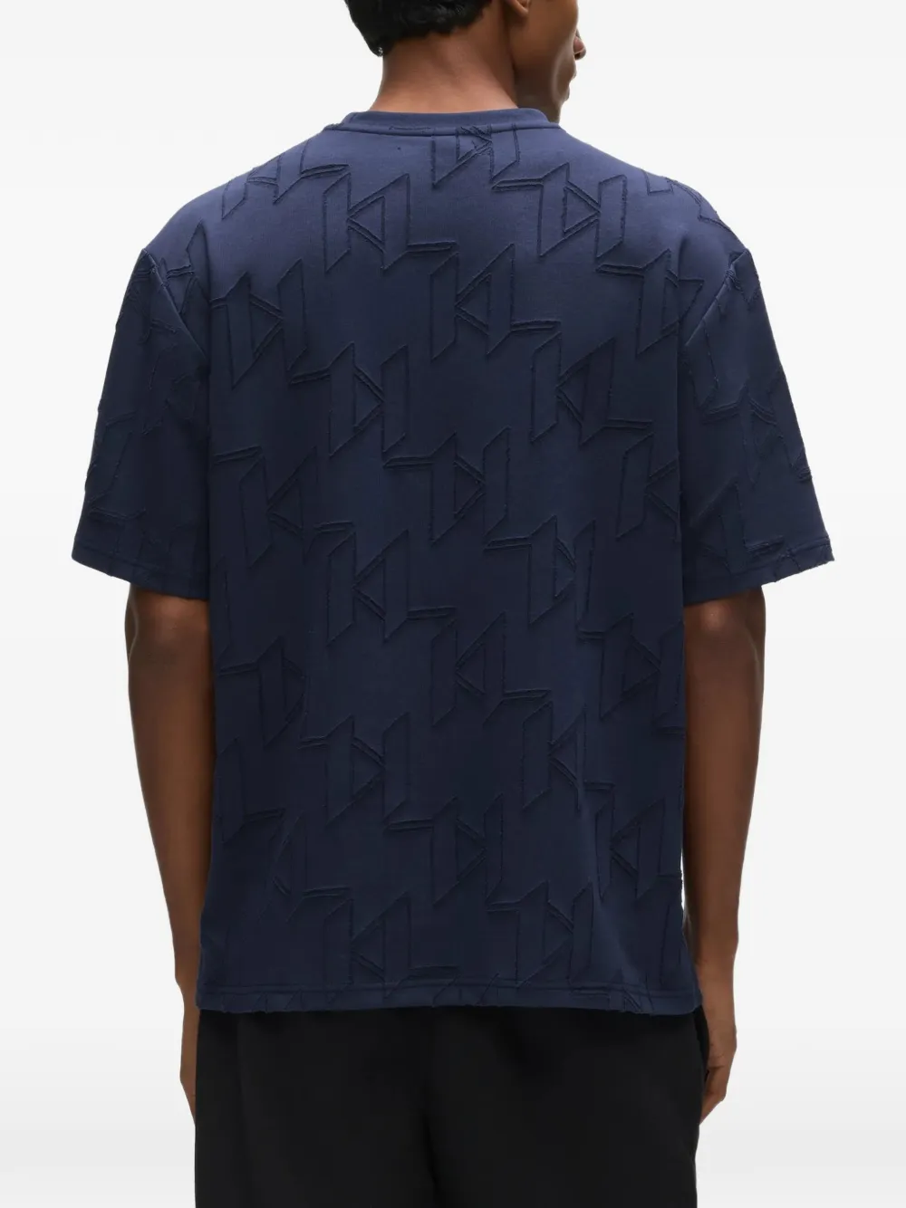 Karl Lagerfeld T-shirt met monogram Blauw