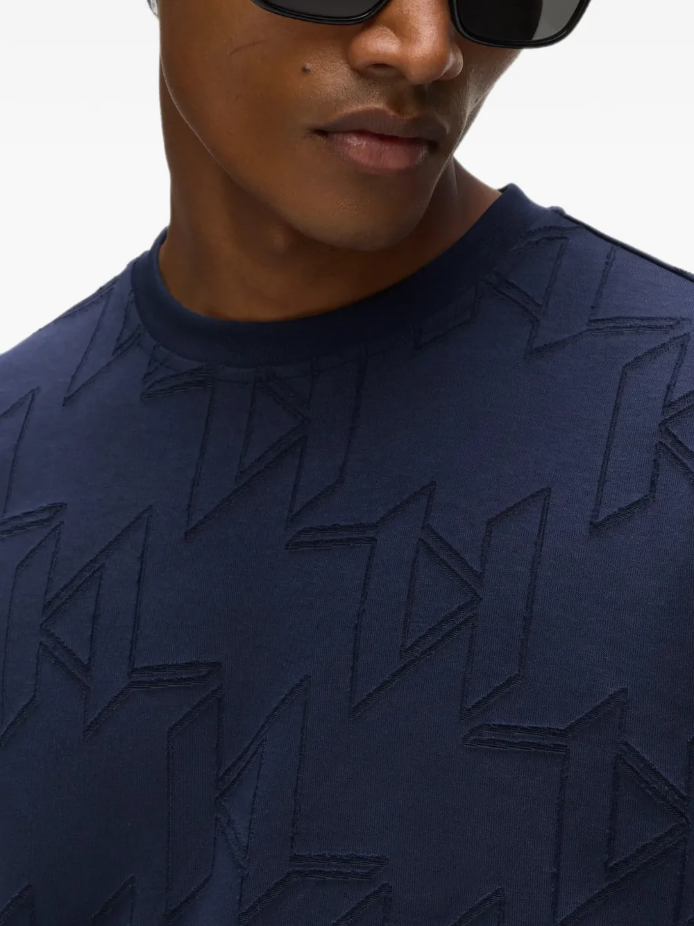 Karl Lagerfeld T-shirt met monogram Blauw