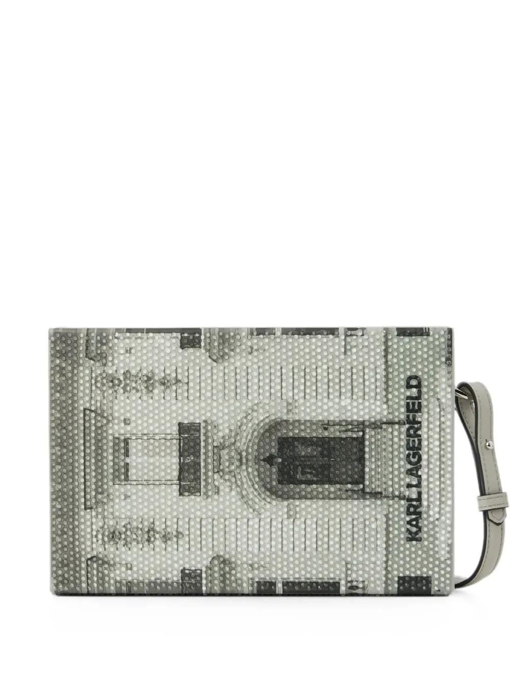 Karl Lagerfeld K/Soiree Rue St-Guillaume clutch bag - Grigio