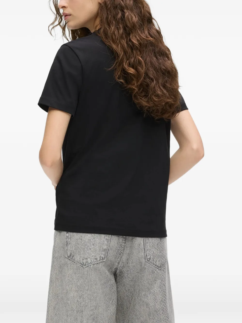 Karl Lagerfeld T-shirt met knoopdetail Zwart