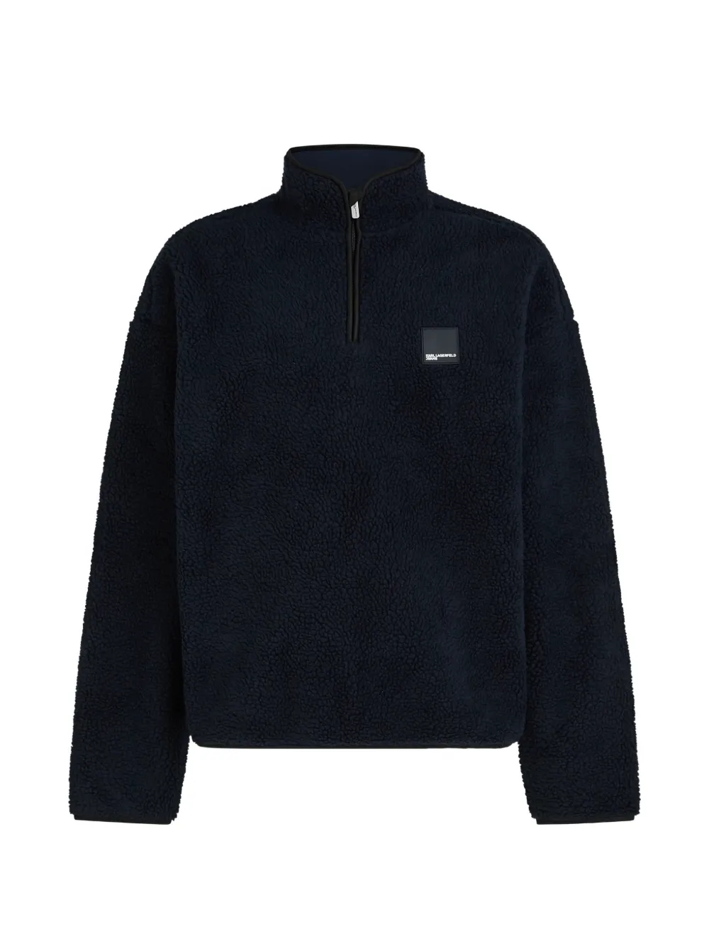 Karl Lagerfeld Jeans Boxy trui met halve rits Blauw