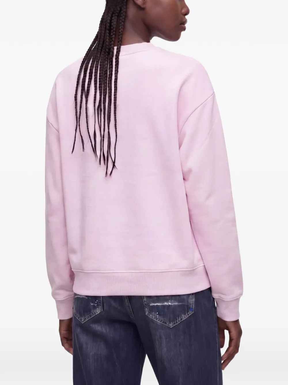 Karl Lagerfeld Jeans Sweater met logoprint en verlaagde schouders Roze