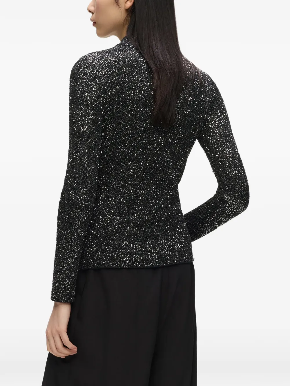 Karl Lagerfeld Top met pailletten Grijs