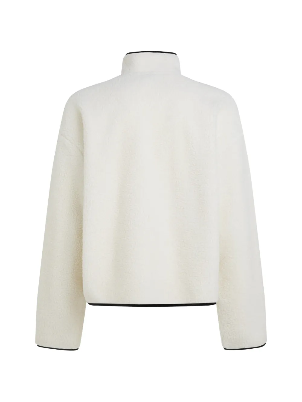 Karl Lagerfeld Jeans Fleece boxy sweater met halve rits Wit