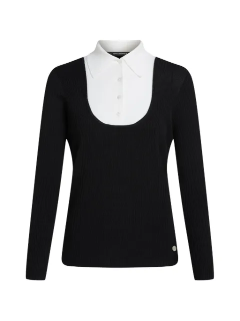 Karl Lagerfeld 셔츠 디테일 스웨터