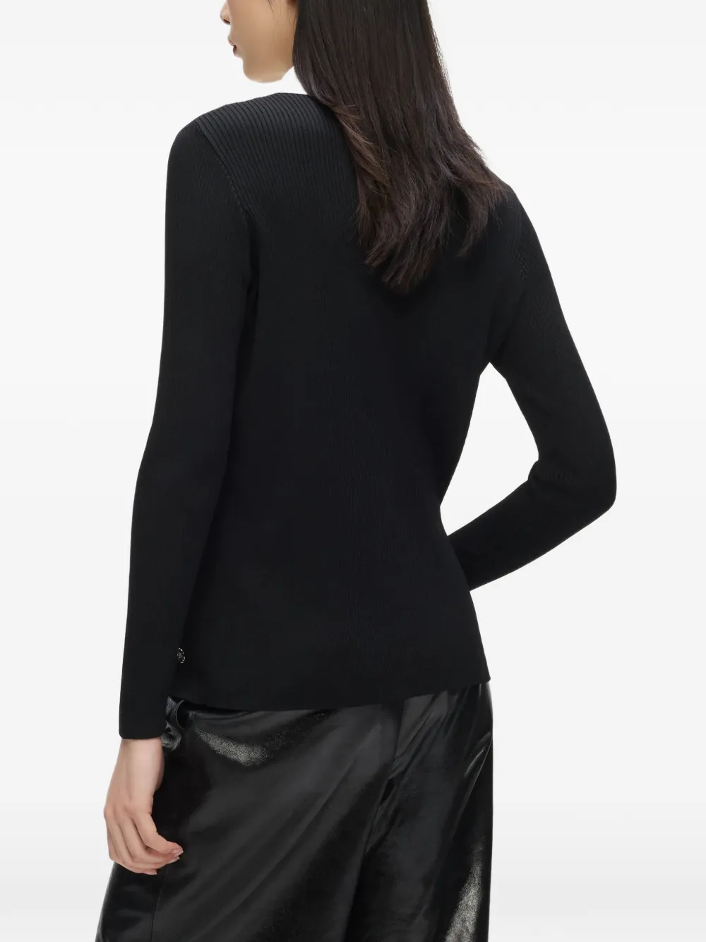 Karl Lagerfeld Trui met overhemdddetail Zwart