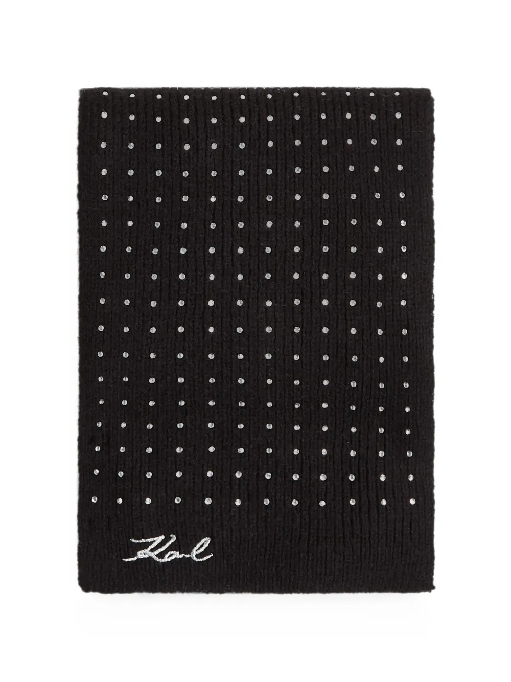 Karl Lagerfeld K/Signature rhinestone scarf - Nero