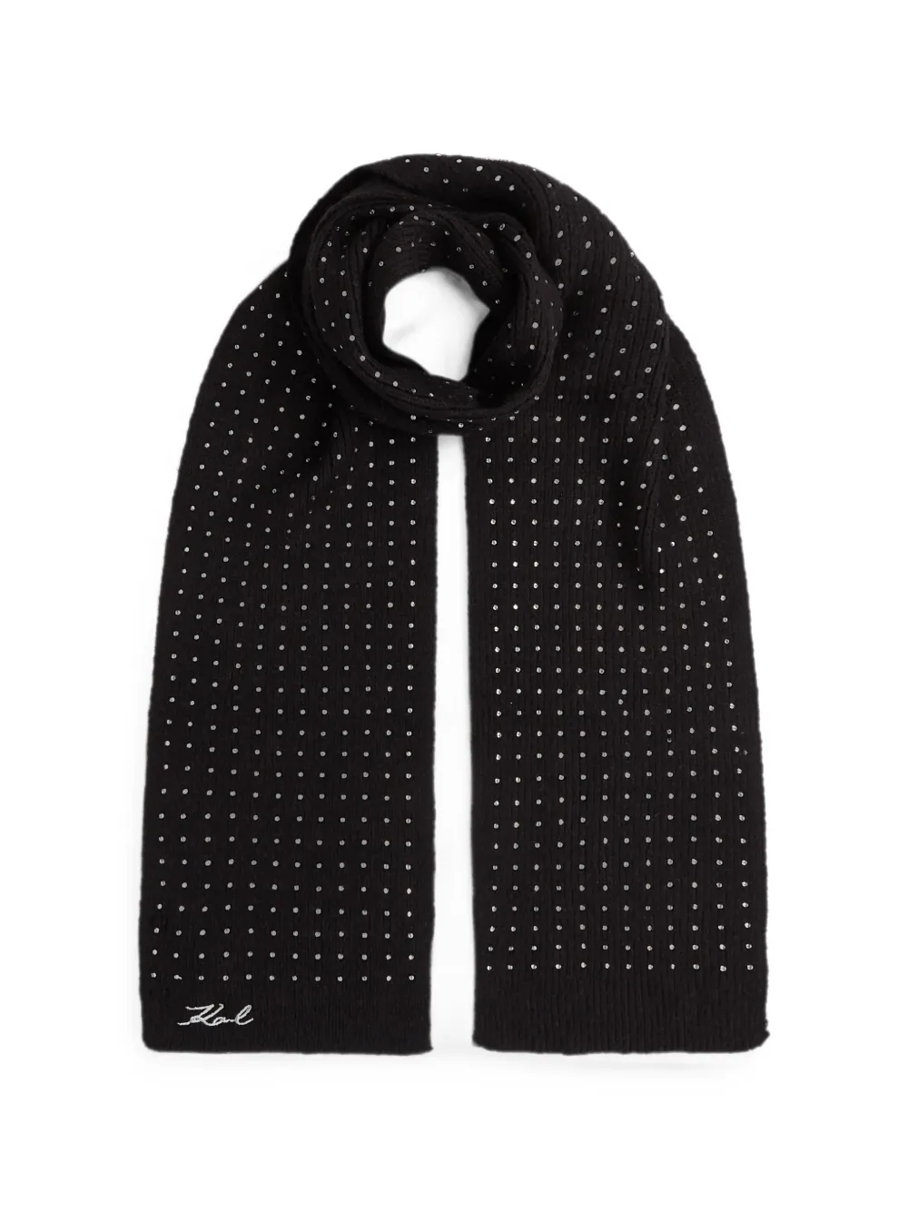 Karl Lagerfeld K Signature sjaal met stras Zwart