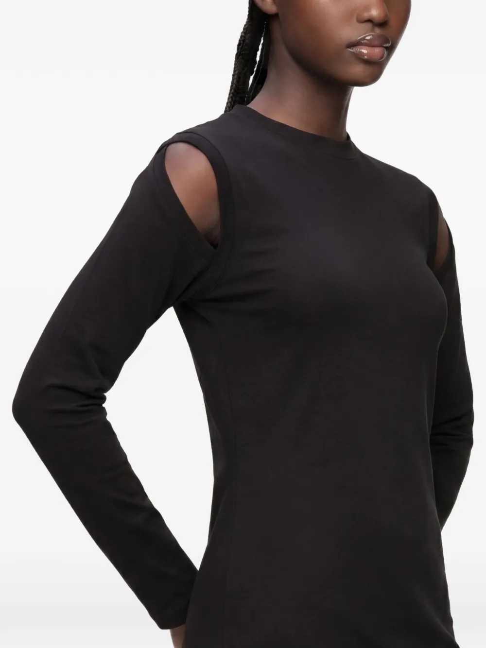 Karl Lagerfeld Jeans cut-out jersey dress Zwart