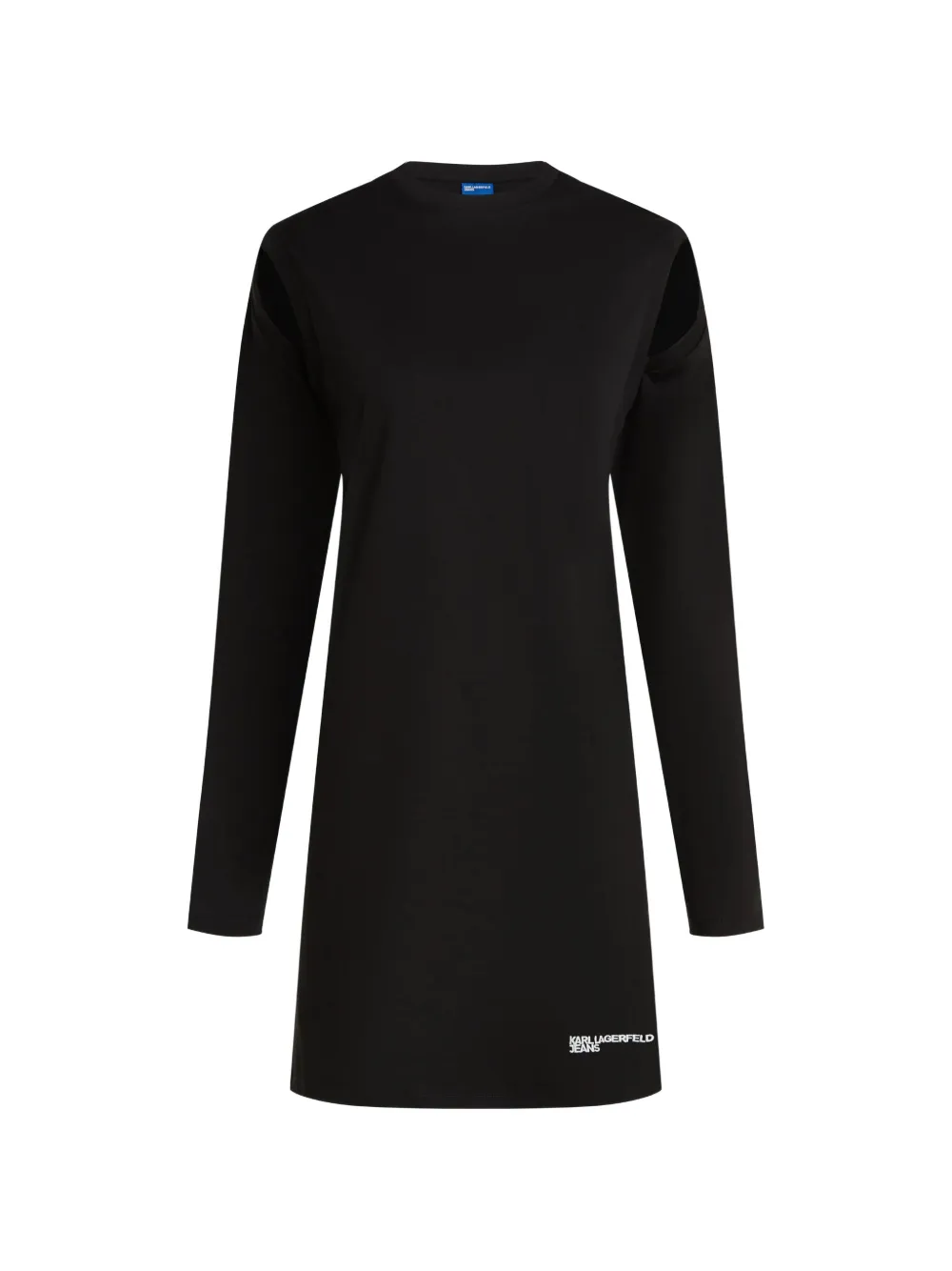 Karl Lagerfeld Jeans Abito in jersey con cut-out - Nero