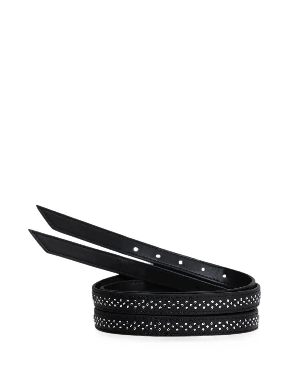 Karl Lagerfeld K Signature dubbele riem met stras Zwart
