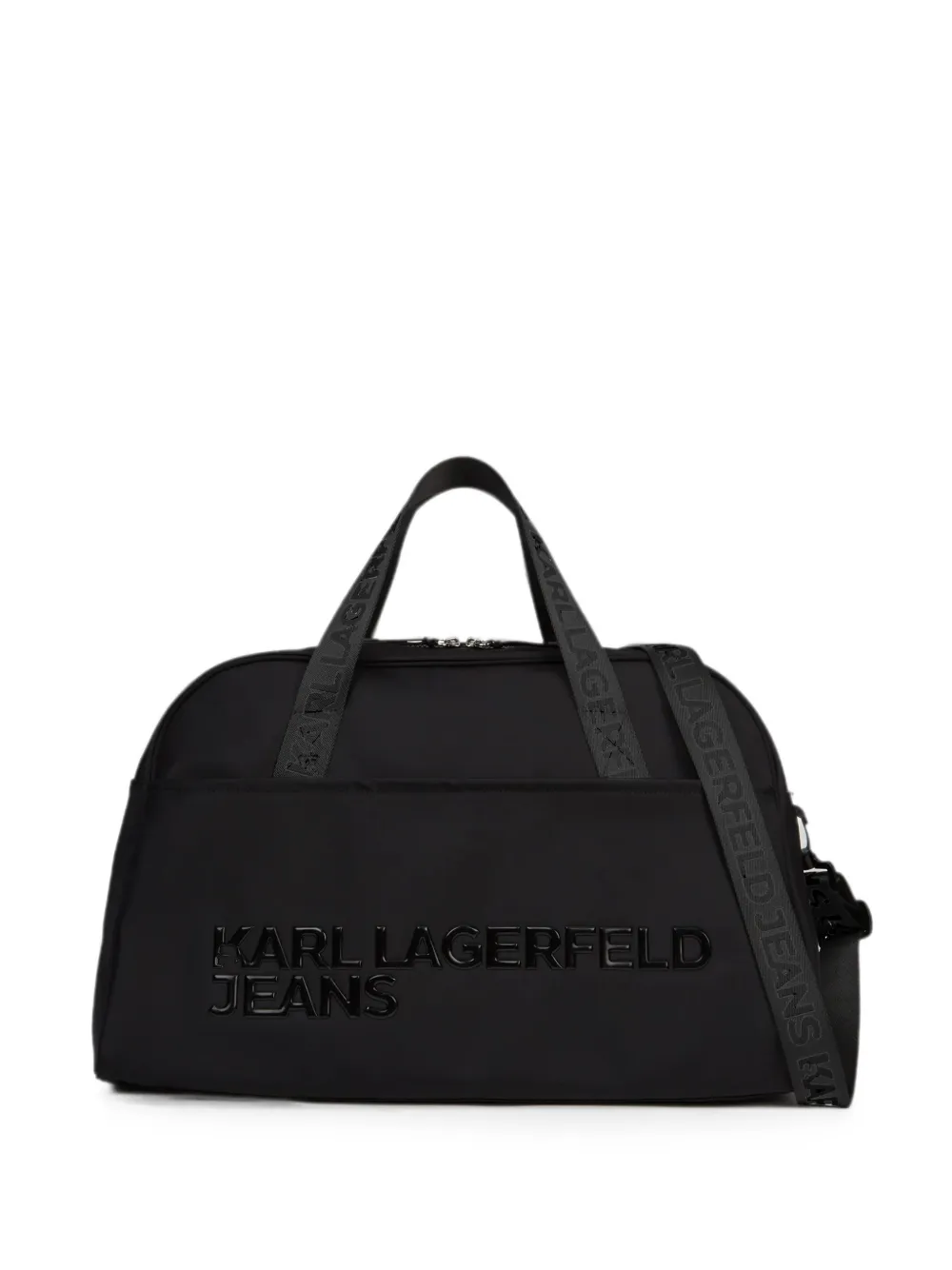 Karl Lagerfeld Jeans logo-strap holdalls - Nero