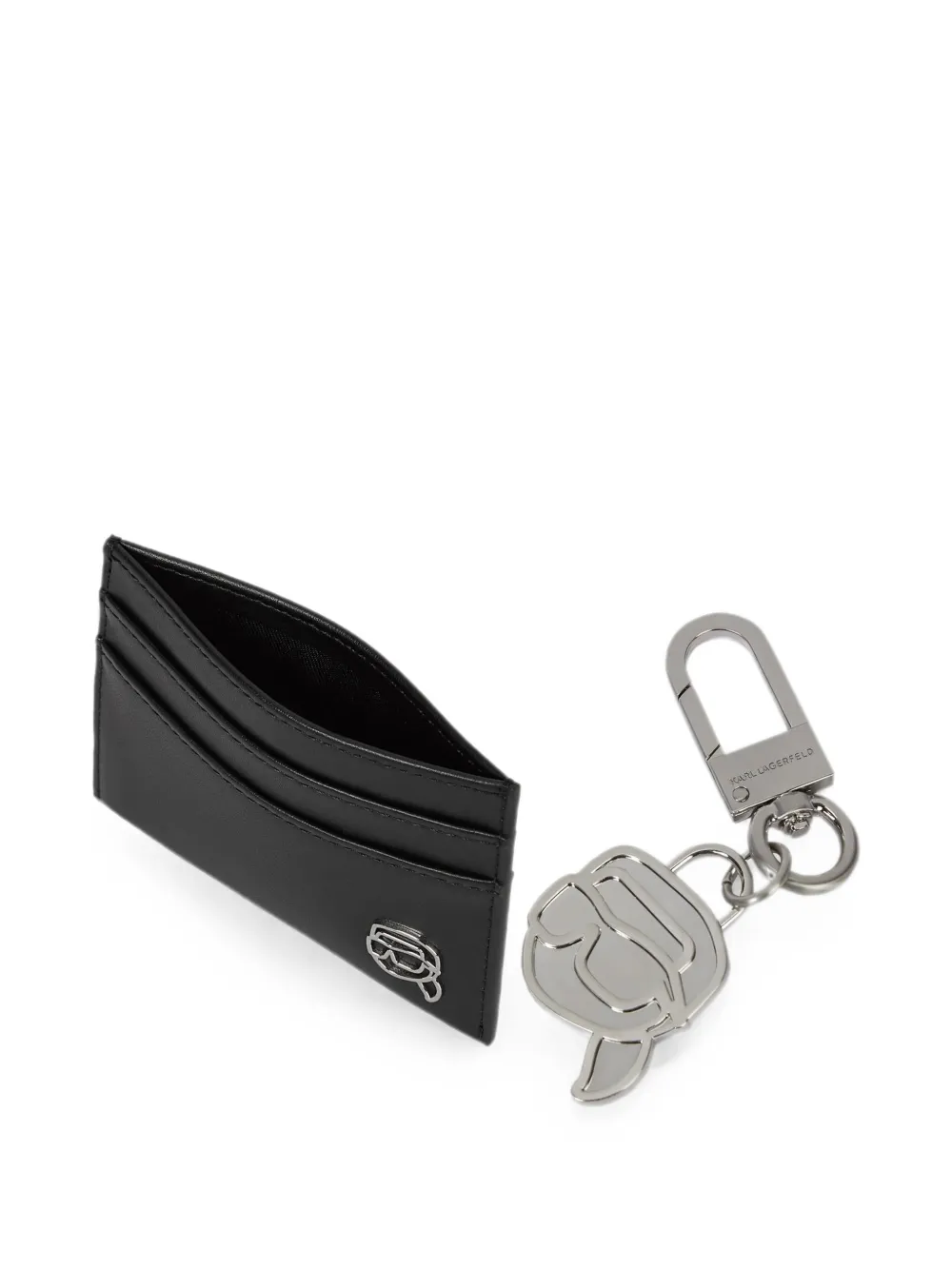Karl Lagerfeld Ikon pasjeshouder en sleutelhanger Zwart