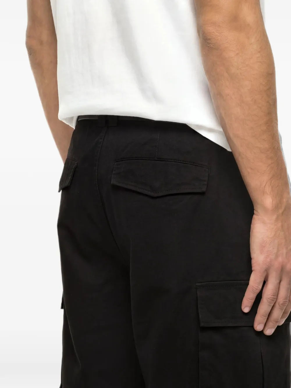 Karl Lagerfeld Jeans Gecoate katoenen cargo broek Zwart