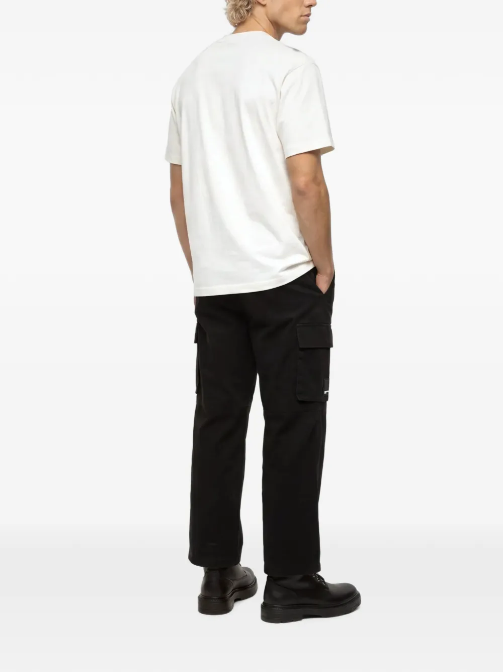 Karl Lagerfeld Jeans Gecoate katoenen cargo broek Zwart