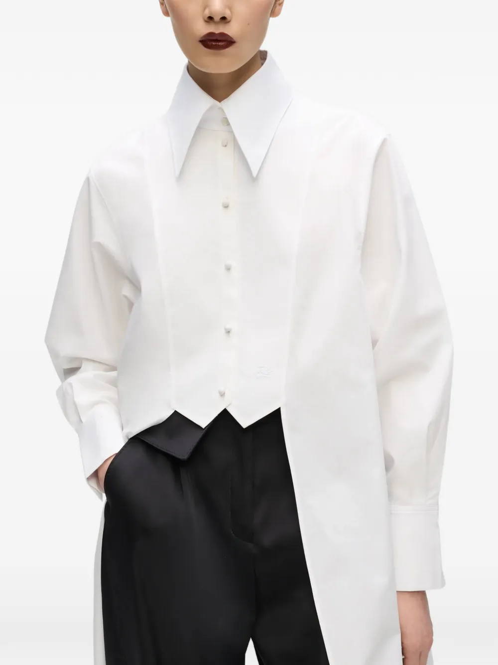 Karl Lagerfeld Karl Studio lange blouse Wit