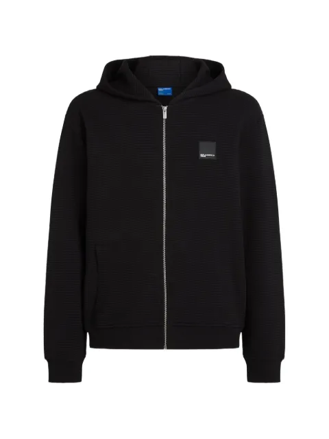 Karl Lagerfeld Jeans waffle zip-up hoodie