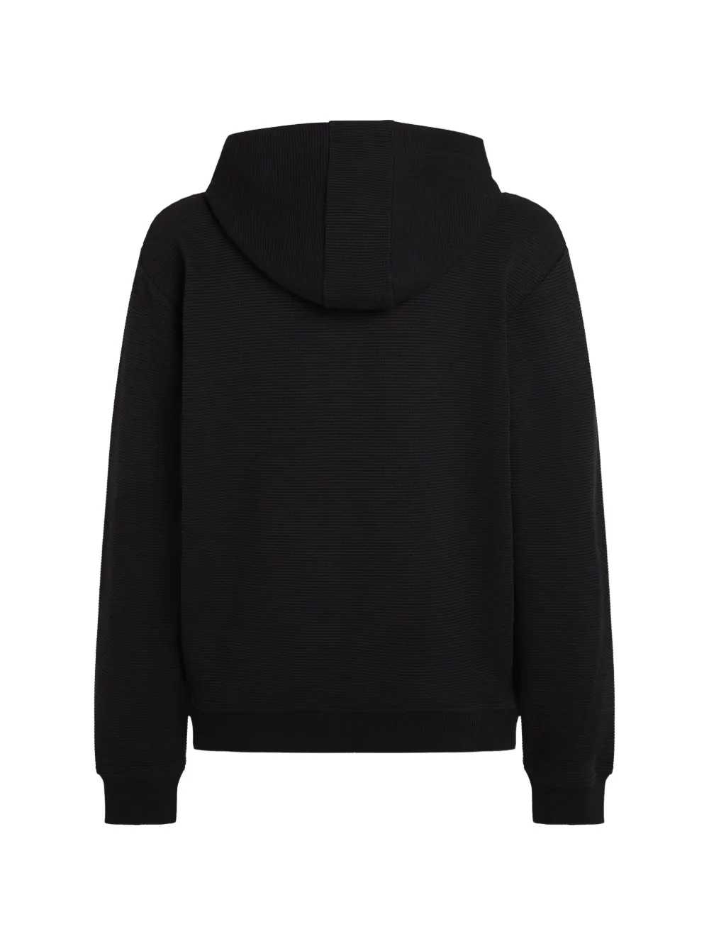 Karl Lagerfeld Jeans Hoodie met rits en wafel-patroon Zwart