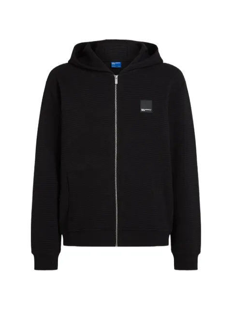 Karl Lagerfeld Jeans waffle zip-up hoodie