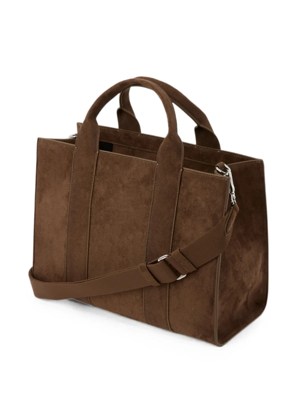 Karl Lagerfeld Medium Rue St-Guillaume suède vierkante shopper Bruin
