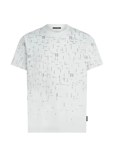 Karl Lagerfeld monogram rhinestone-embellished T-shirt