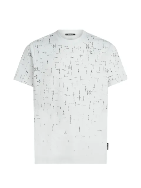 Karl Lagerfeld monogram rhinestone T-shirt