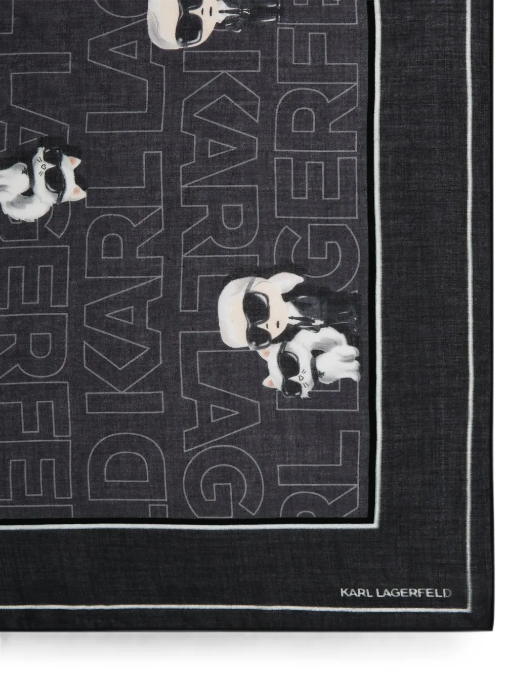 Karl Lagerfeld Ikon sjaal van modalblend Zwart