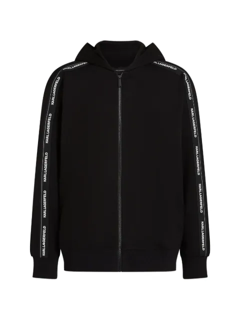 Karl Lagerfeld sudadera con capucha y franja del logo