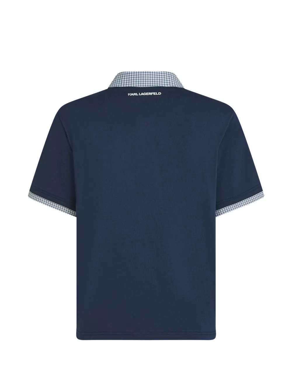Karl Lagerfeld Ikon poloshirt met stoffenblend Blauw