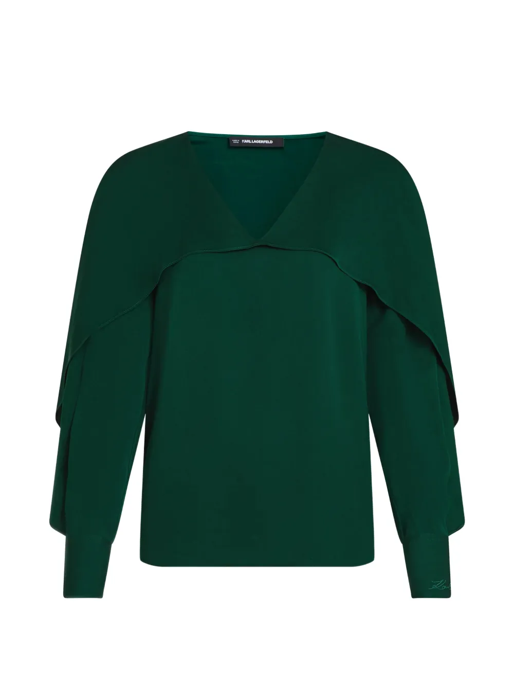 Karl Lagerfeld Blusa con scollo a V - Verde